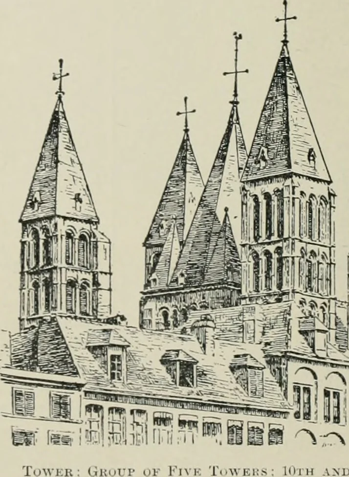 An illustration from A dictionary of architecture and building; biographical, historical and descriptive, 1901, leaf 499