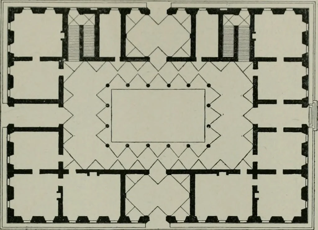 An illustration from A dictionary of architecture and building; biographical, historical and descriptive, 1901, leaf 52
