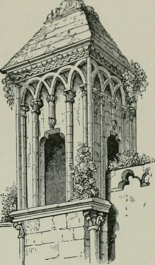 An illustration from A dictionary of architecture and building; biographical, historical and descriptive, 1901, leaf 528