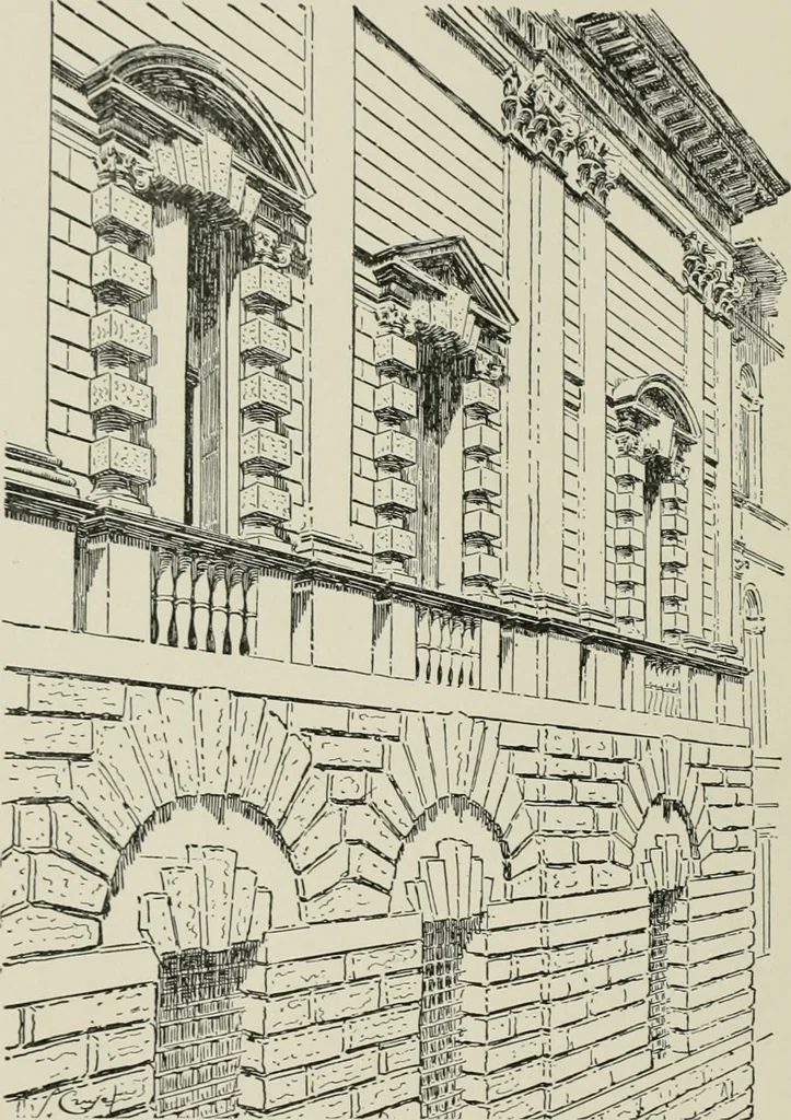 An illustration from A dictionary of architecture and building; biographical, historical and descriptive, 1901, leaf 53