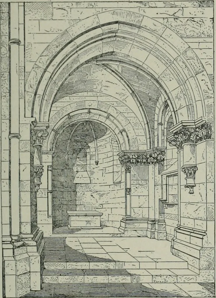 An illustration from A dictionary of architecture and building; biographical, historical and descriptive, 1901, leaf 574