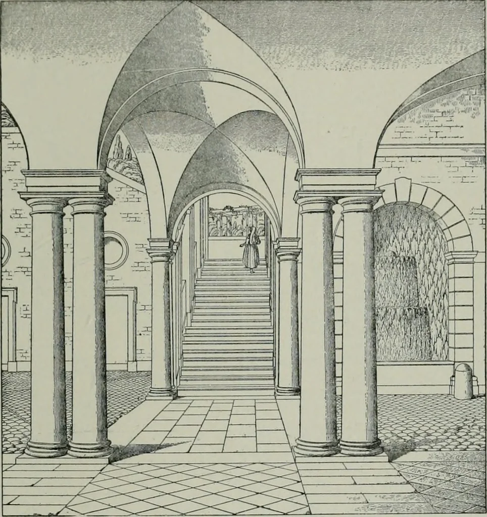 An illustration from A dictionary of architecture and building; biographical, historical and descriptive, 1901, leaf 586