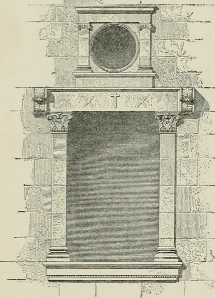 An illustration from A dictionary of architecture and building; biographical, historical and descriptive, 1901, leaf 617