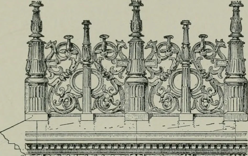 An illustration from A dictionary of architecture and building; biographical, historical and descriptive, 1901, leaf 62