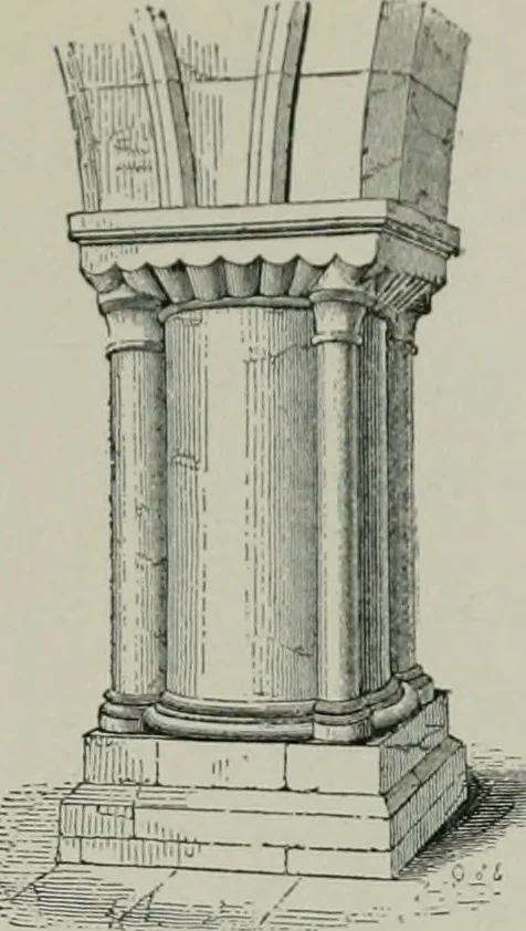 An illustration from A dictionary of architecture and building; biographical, historical and descriptive, 1901, leaf 98