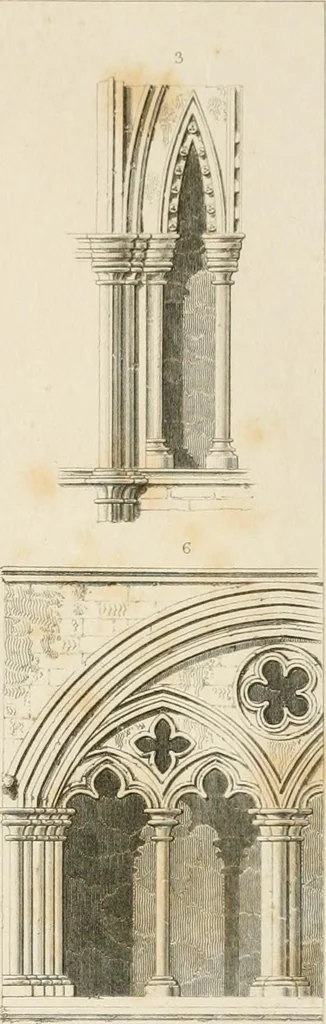 An illustration from A dictionary of the architecture and archaeology of the Middle Ages : including words used by ancient and modern authors in treating of architectural and other antiquities ... : also, biographical notices of ancient architects, 1838, leaf 529