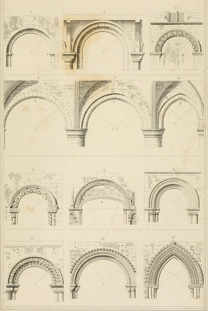 An illustration from A dictionary of the architecture and archaeology of the Middle Ages : including words used by ancient and modern authors in treating of architectural and other antiquities ... : also, biographical notices of ancient architects, 1838, leaf 535