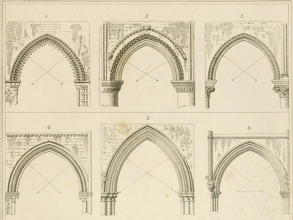 An illustration from A dictionary of the architecture and archaeology of the Middle Ages : including words used by ancient and modern authors in treating of architectural and other antiquities ... : also, biographical notices of ancient architects, 1838, leaf 537