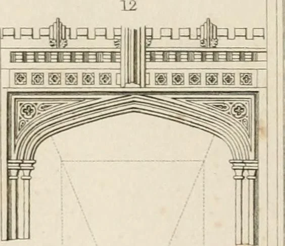 An illustration from A dictionary of the architecture and archaeology of the Middle Ages : including words used by ancient and modern authors in treating of architectural and other antiquities ... : also, biographical notices of ancient architects, 1838, leaf 537