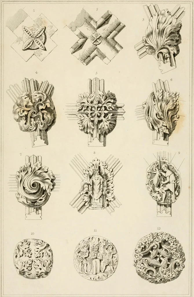 An illustration from A dictionary of the architecture and archaeology of the Middle Ages : including words used by ancient and modern authors in treating of architectural and other antiquities ... : also, biographical notices of ancient architects, 1838, leaf 545