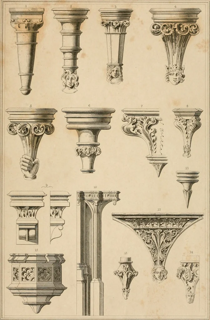 An illustration from A dictionary of the architecture and archaeology of the Middle Ages : including words used by ancient and modern authors in treating of architectural and other antiquities ... : also, biographical notices of ancient architects, 1838, leaf 549
