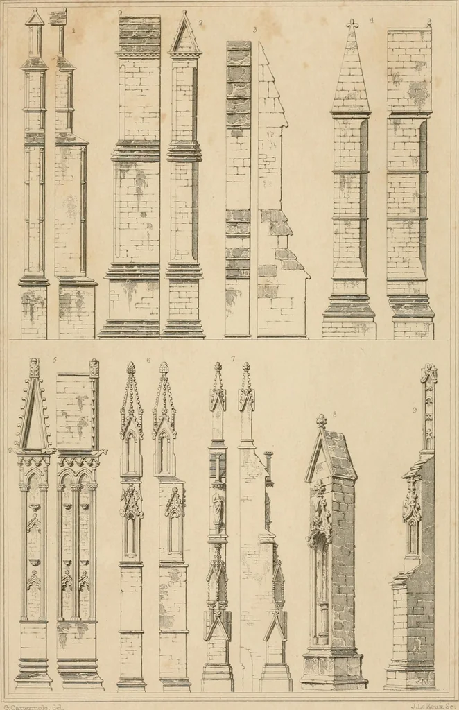 An illustration from A dictionary of the architecture and archaeology of the Middle Ages : including words used by ancient and modern authors in treating of architectural and other antiquities ... : also, biographical notices of ancient architects, 1838, leaf 551