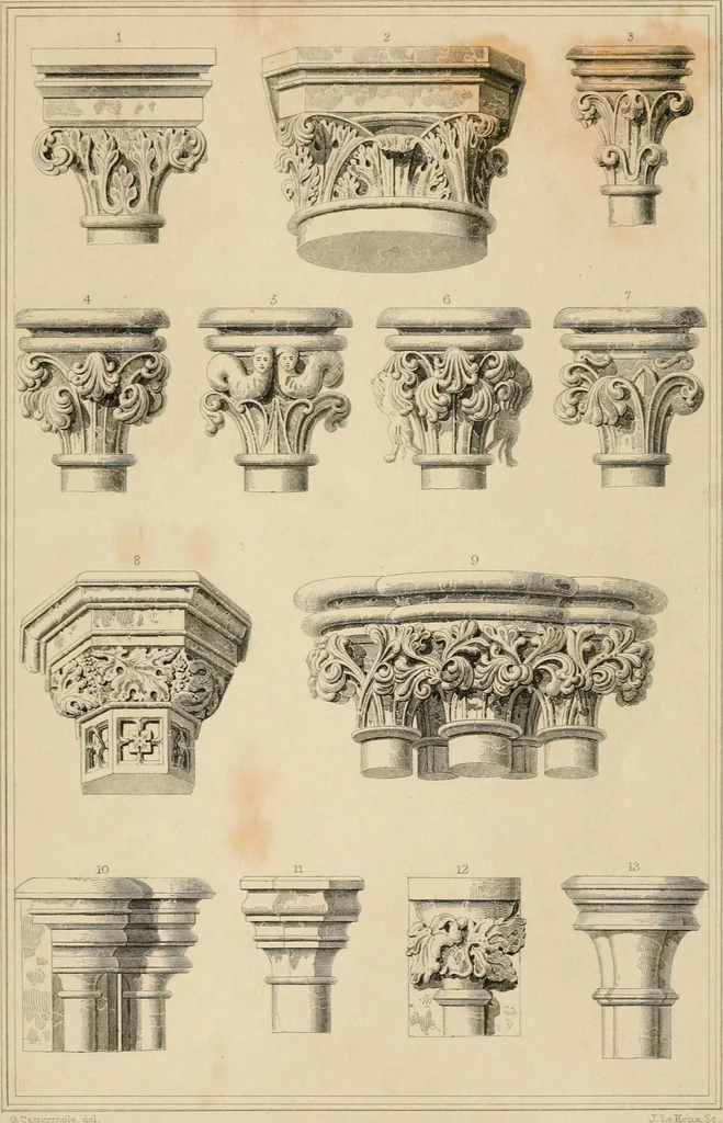 An illustration from A dictionary of the architecture and archaeology of the Middle Ages : including words used by ancient and modern authors in treating of architectural and other antiquities ... : also, biographical notices of ancient architects, 1838, leaf 557