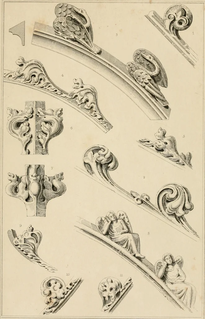 An illustration from A dictionary of the architecture and archaeology of the Middle Ages : including words used by ancient and modern authors in treating of architectural and other antiquities ... : also, biographical notices of ancient architects, 1838, leaf 573
