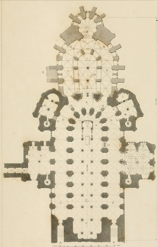 An illustration from A dictionary of the architecture and archaeology of the Middle Ages : including words used by ancient and modern authors in treating of architectural and other antiquities ... : also, biographical notices of ancient architects, 1838, leaf 581