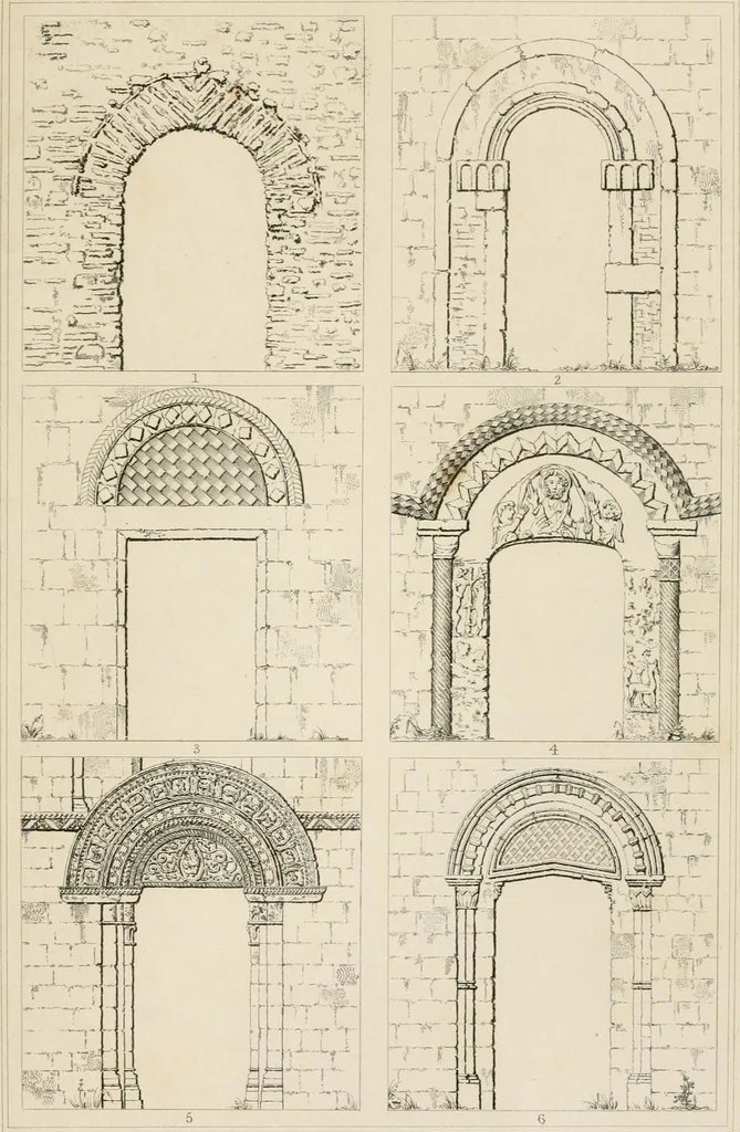An illustration from A dictionary of the architecture and archaeology of the Middle Ages : including words used by ancient and modern authors in treating of architectural and other antiquities ... : also, biographical notices of ancient architects, 1838, leaf 585