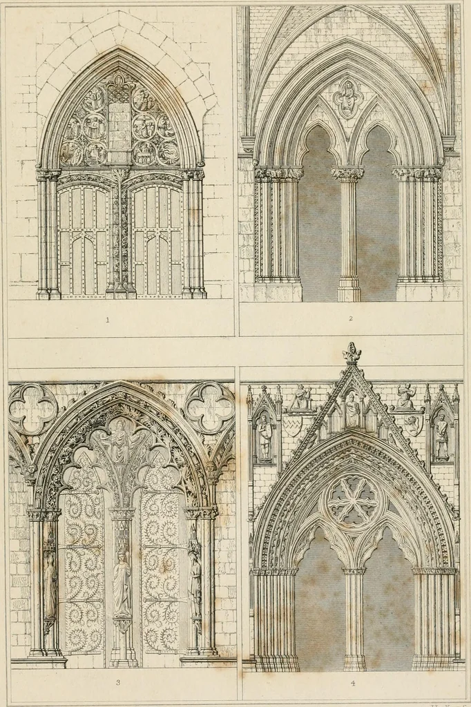 An illustration from A dictionary of the architecture and archaeology of the Middle Ages : including words used by ancient and modern authors in treating of architectural and other antiquities ... : also, biographical notices of ancient architects, 1838, leaf 589