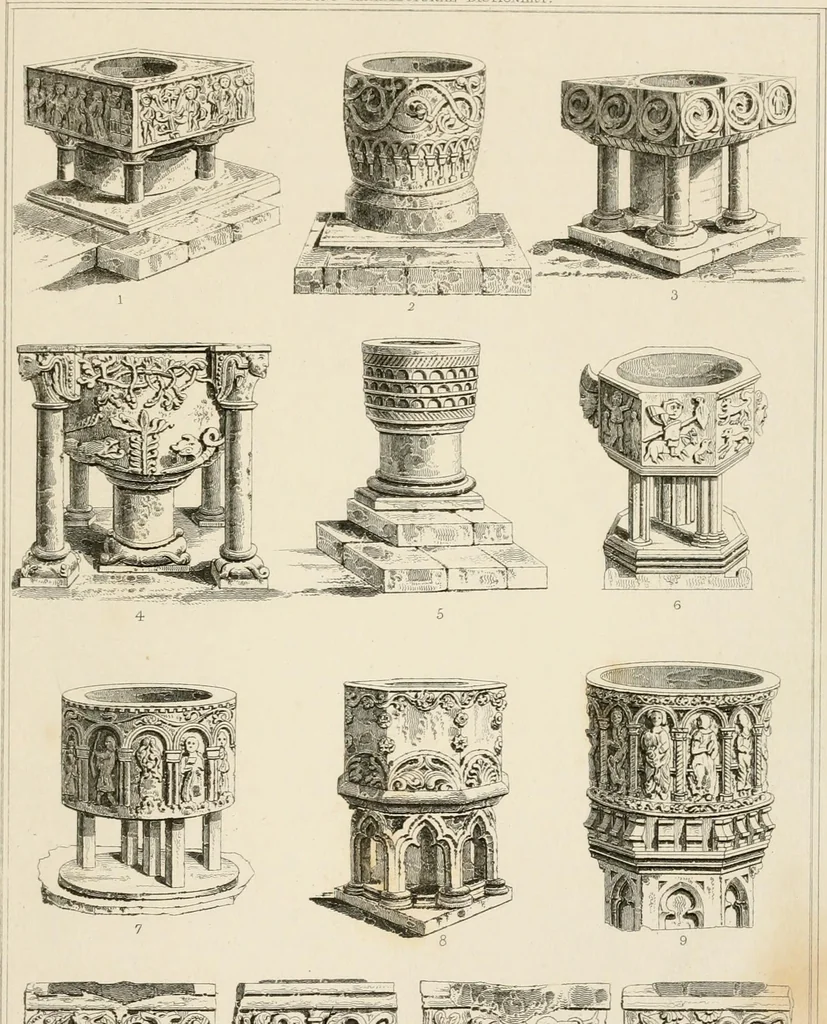 An illustration from A dictionary of the architecture and archaeology of the Middle Ages : including words used by ancient and modern authors in treating of architectural and other antiquities ... : also, biographical notices of ancient architects, 1838, leaf 593