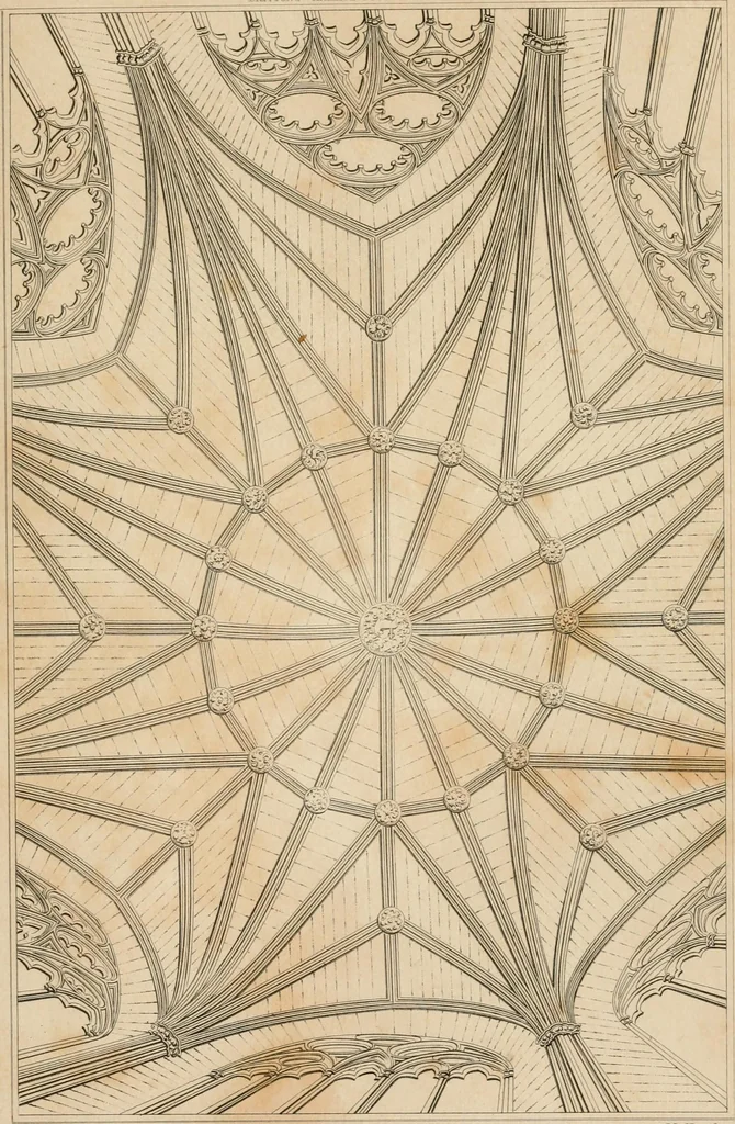 An illustration from A dictionary of the architecture and archaeology of the Middle Ages : including words used by ancient and modern authors in treating of architectural and other antiquities ... : also, biographical notices of ancient architects, 1838, leaf 597