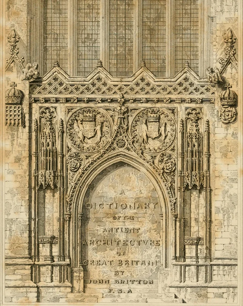 An illustration from A dictionary of the architecture and archaeology of the Middle Ages : including words used by ancient and modern authors in treating of architectural and other antiquities ... : also, biographical notices of ancient architects, 1838, leaf 6