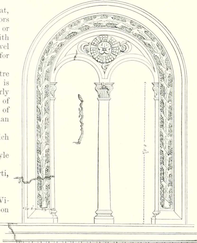 An illustration from A dictionary of architecture and building : biographical, historical, and descriptive, 1902, leaf 100