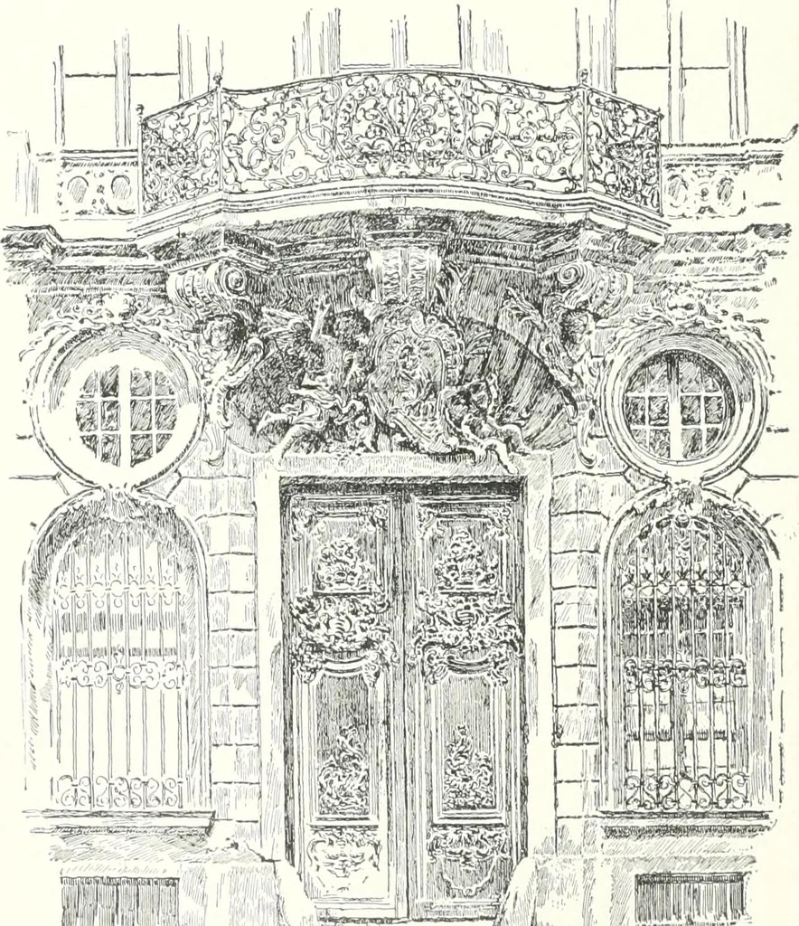 An illustration from A dictionary of architecture and building : biographical, historical, and descriptive, 1902, leaf 135