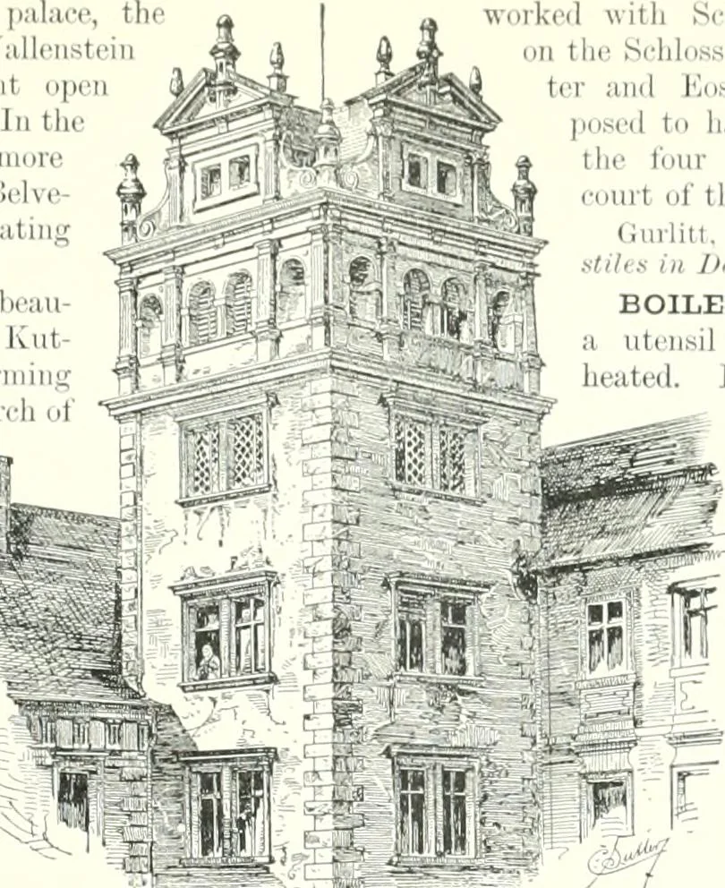 An illustration from A dictionary of architecture and building : biographical, historical, and descriptive, 1902, leaf 194