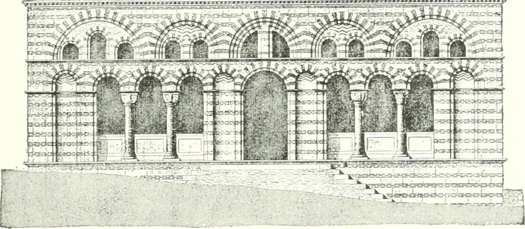 An illustration from A dictionary of architecture and building : biographical, historical, and descriptive, 1902, leaf 246