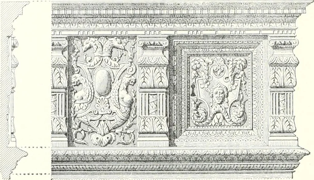 An illustration from A dictionary of architecture and building : biographical, historical, and descriptive, 1902, leaf 273