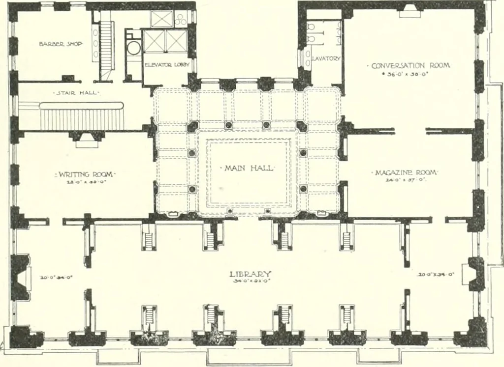 An illustration from A dictionary of architecture and building : biographical, historical, and descriptive, 1902, leaf 370