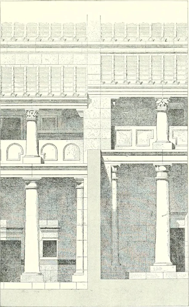 An illustration from A dictionary of architecture and building : biographical, historical, and descriptive, 1902, leaf 384