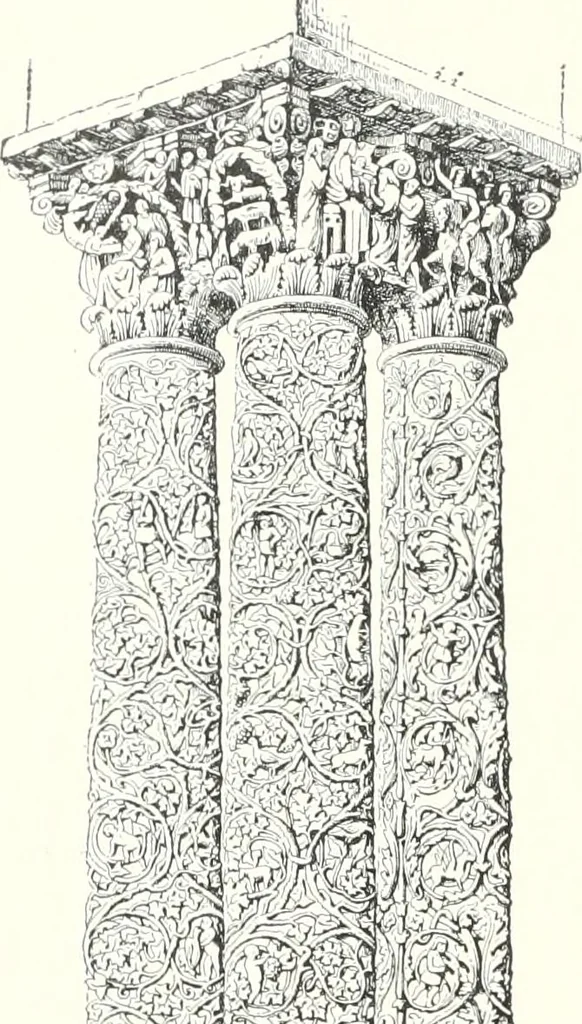 An illustration from A dictionary of architecture and building : biographical, historical, and descriptive, 1902, leaf 385