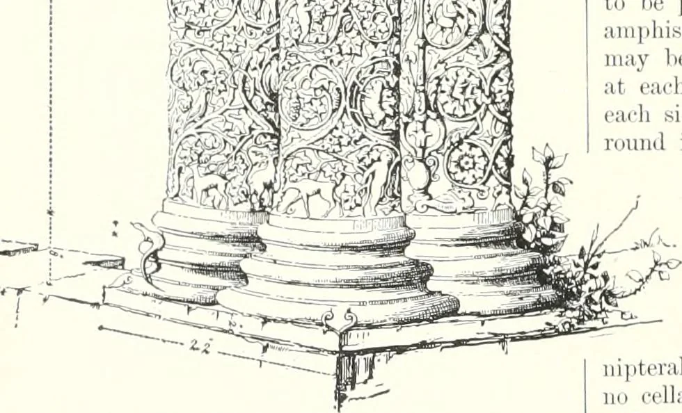 An illustration from A dictionary of architecture and building : biographical, historical, and descriptive, 1902, leaf 385