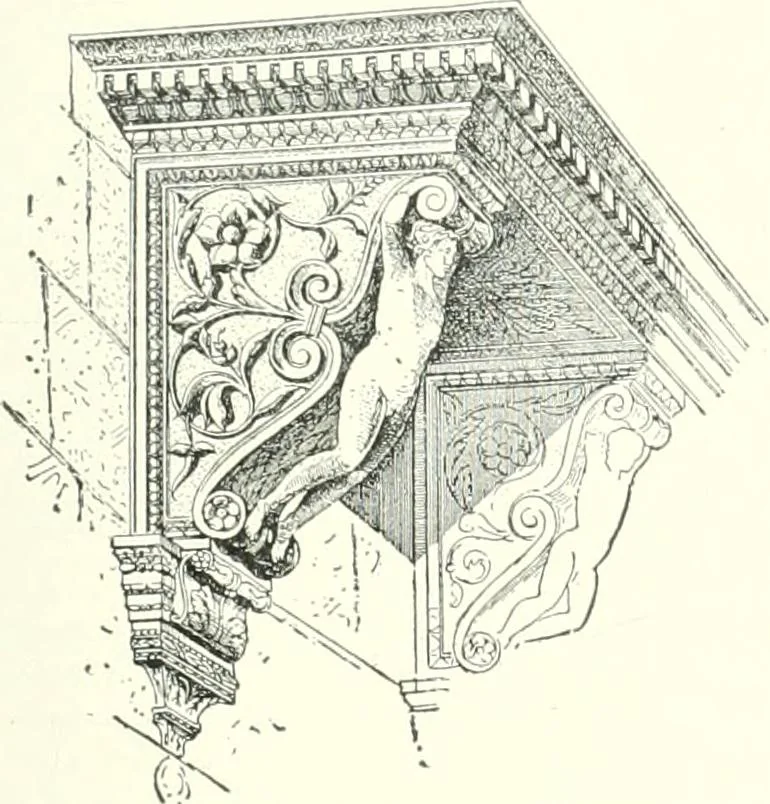 An illustration from A dictionary of architecture and building : biographical, historical, and descriptive, 1902, leaf 394