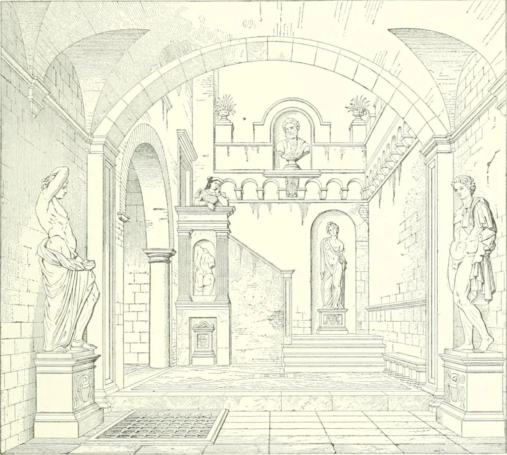 An illustration from A dictionary of architecture and building : biographical, historical, and descriptive, 1902, leaf 410