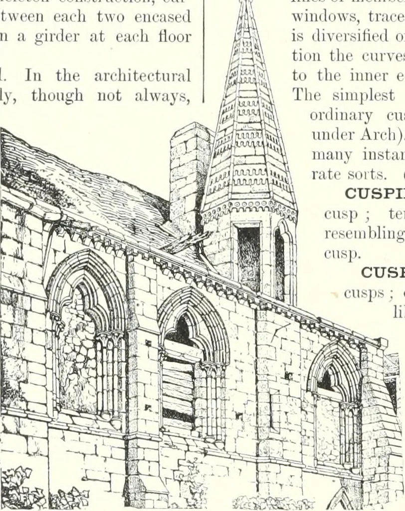 An illustration from A dictionary of architecture and building : biographical, historical, and descriptive, 1902, leaf 433