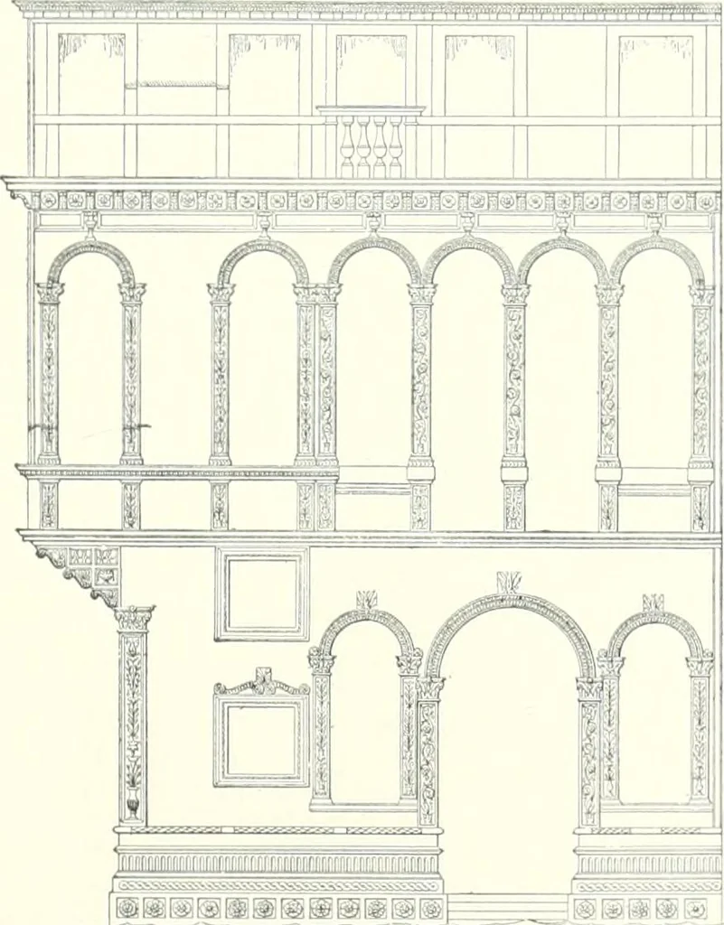 An illustration from A dictionary of architecture and building : biographical, historical, and descriptive, 1902, leaf 44