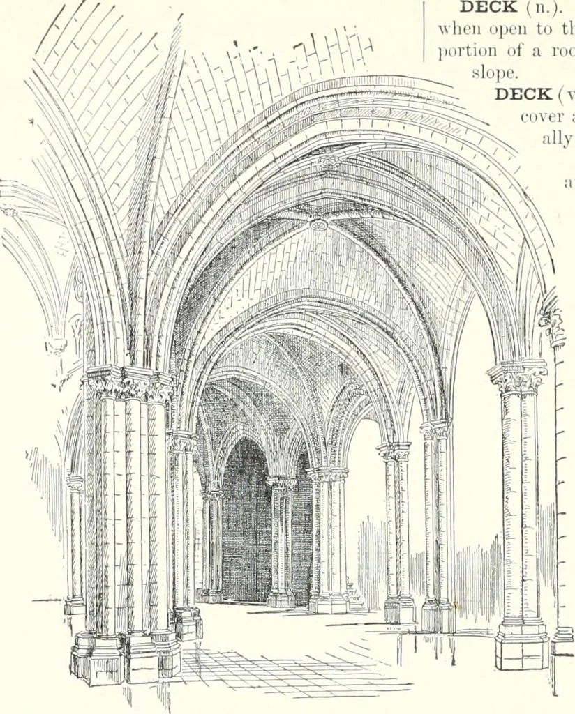 An illustration from A dictionary of architecture and building : biographical, historical, and descriptive, 1902, leaf 445