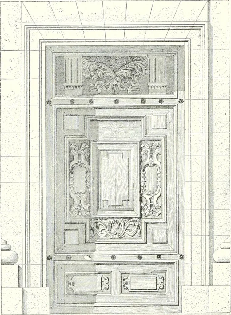 An illustration from A dictionary of architecture and building : biographical, historical, and descriptive, 1902, leaf 471