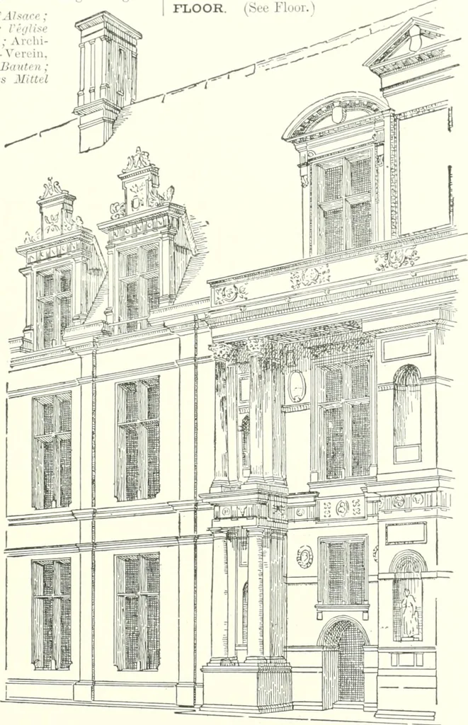 An illustration from A dictionary of architecture and building : biographical, historical, and descriptive, 1902, leaf 478