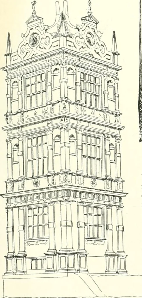 An illustration from A dictionary of architecture and building : biographical, historical, and descriptive, 1902, leaf 518