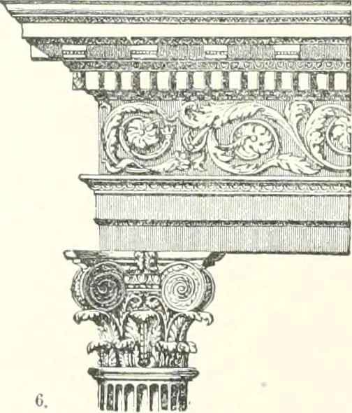 An illustration from A dictionary of architecture and building : biographical, historical, and descriptive, 1902, leaf 547