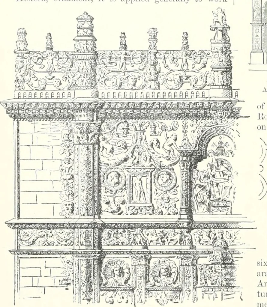 An illustration from A dictionary of architecture and building : biographical, historical, and descriptive, 1902, leaf 73