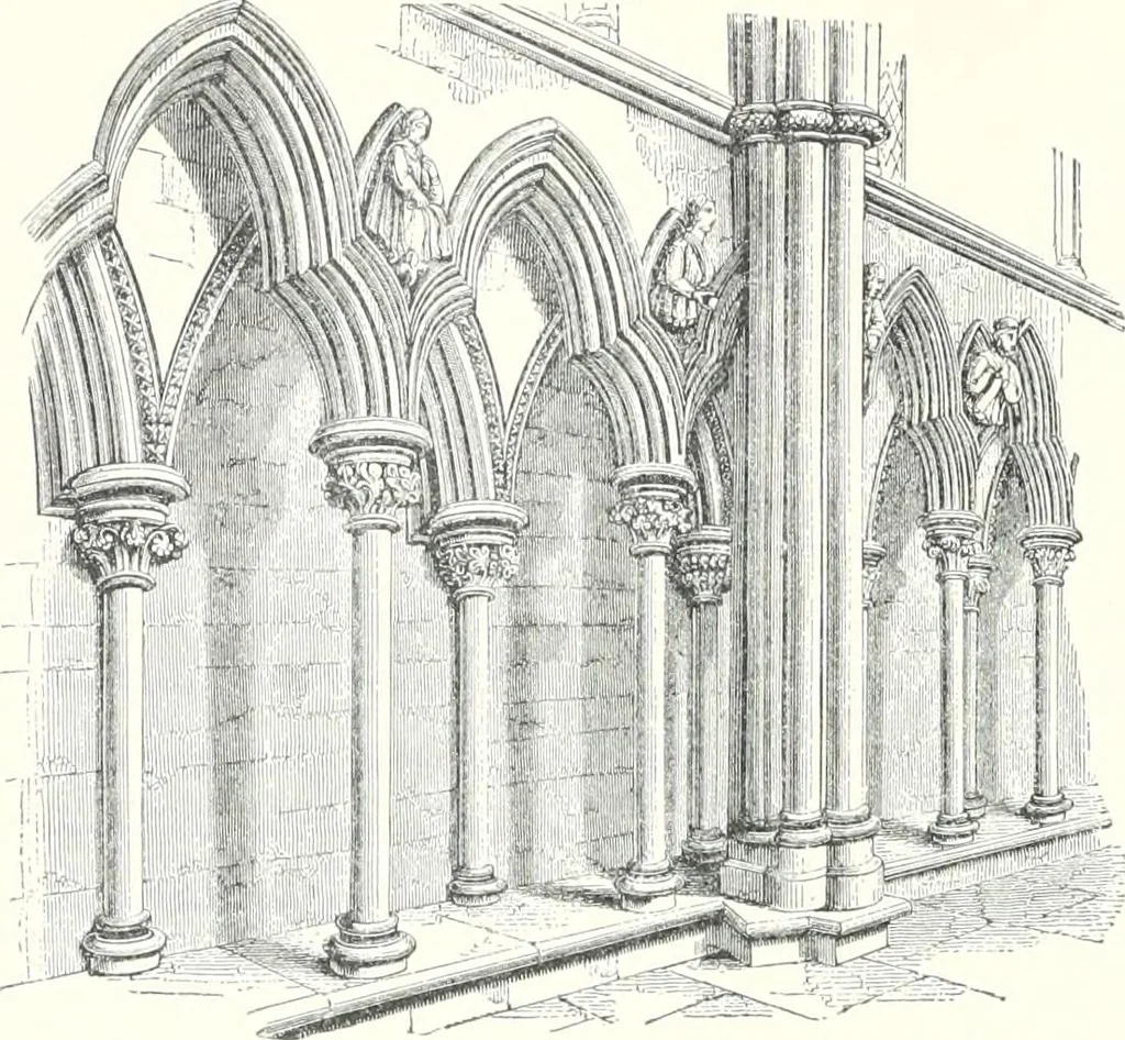An illustration from A dictionary of architecture and building : biographical, historical, and descriptive, 1902, leaf 75