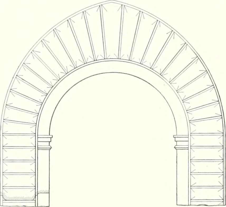An illustration from A dictionary of architecture and building : biographical, historical, and descriptive, 1902, leaf 99