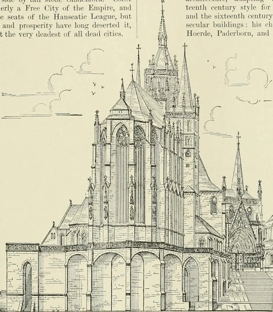 An illustration from A dictionary of architecture and building : biographical, historical, and descriptive, 1902, leaf 143