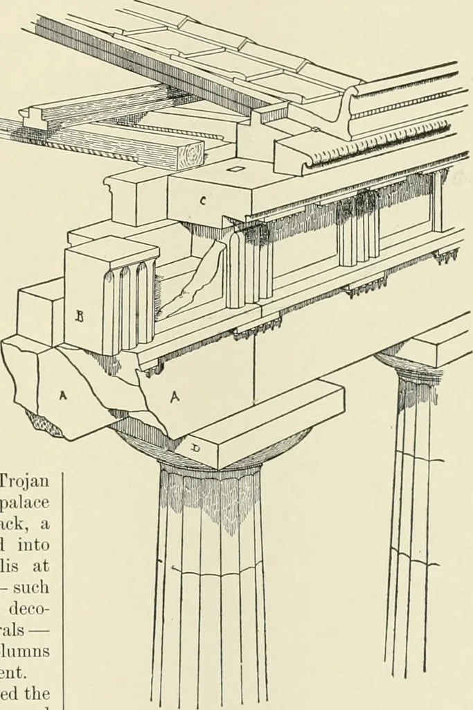 An illustration from A dictionary of architecture and building : biographical, historical, and descriptive, 1902, leaf 185