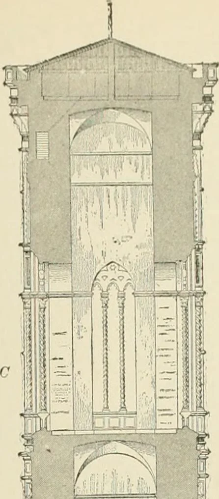 An illustration from A dictionary of architecture and building : biographical, historical, and descriptive, 1902, leaf 19