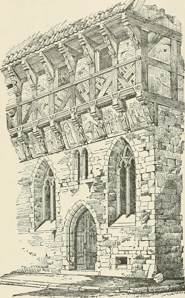 An illustration from A dictionary of architecture and building : biographical, historical, and descriptive, 1902, leaf 218