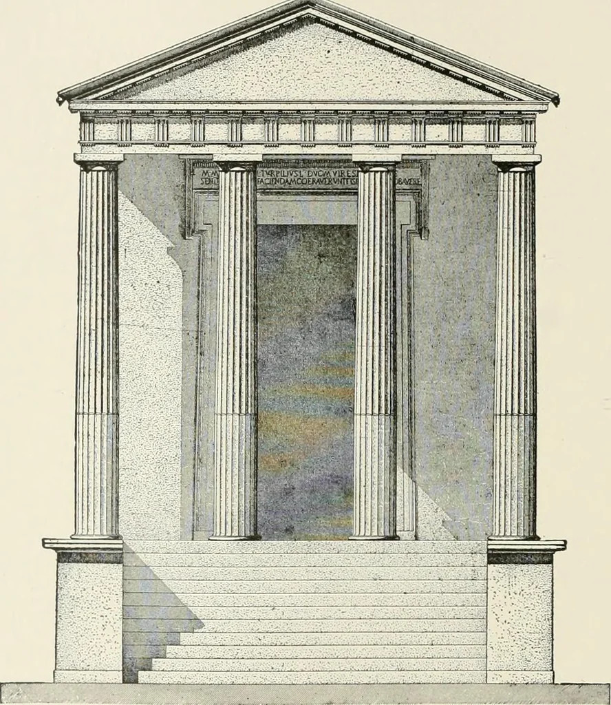 An illustration from A dictionary of architecture and building : biographical, historical, and descriptive, 1902, leaf 348